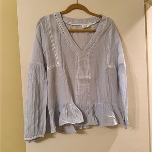 GAP Soft Blue V-Neck Blouse